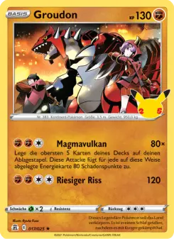 Pokémon-Karte Groudon 017/025