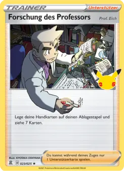Pokémon-Karte Forschung des Professors (Prof. Eich) 023/025
