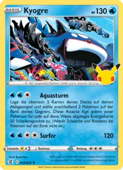 Pokémon-Karte Kyogre 003/025