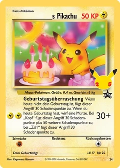 Pokémon-Karte Birthday Pikachu 008/025