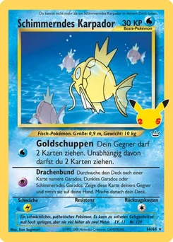 Pokémon-Karte Schimmerndes Karpador 010/025