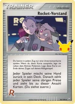 Pokémon-Karte Rocket-Vorstand 012/025