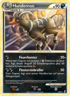 Pokémon-Karte Hundemon 010/095