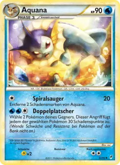 Pokémon-Karte Aquana 052/095