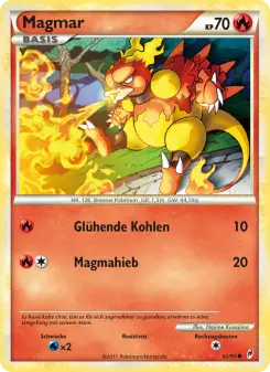 Pokémon-Karte Magmar 062/095
