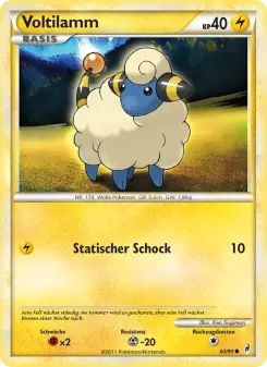 Pokémon-Karte Voltilamm 063/095