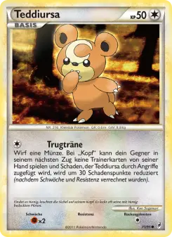 Pokémon-Karte Teddiursa 073/095