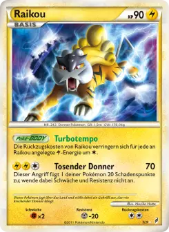 Pokémon-Karte Raikou SL9