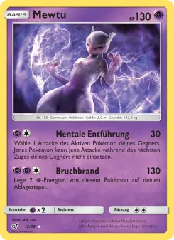Pokémon-Karte Mewtu 012/018