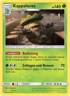 Pokémon-Karte Kappalores 002/018