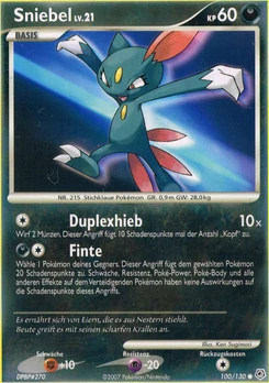 Pokémon-Karte Sniebel 100/130