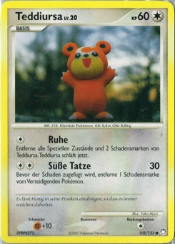 Pokémon-Karte Teddiursa 105/123