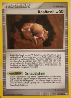 Pokémon-Karte Kopffossil 117/123