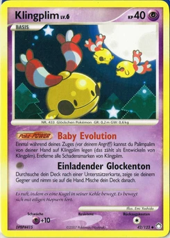 Pokémon-Karte Klingplim 042/123