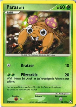 Pokémon-Karte Paras 092/123