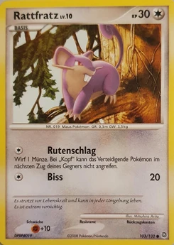 Pokémon-Karte Rattfratz 103/132