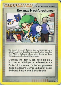 Pokémon-Karte Roxanas Nachforschungen 125/132
