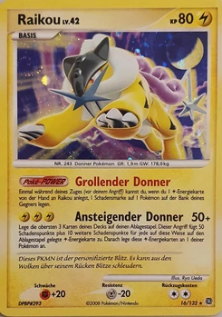 Pokémon-Karte Raikou 016/132