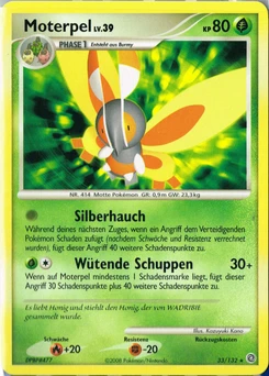 Pokémon-Karte Moterpel 033/132