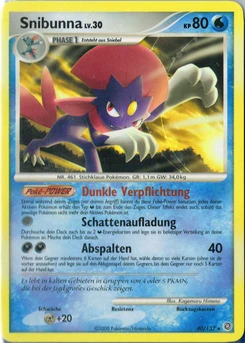 Pokémon-Karte Snibunna 040/132