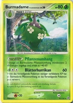 Pokémon-Karte Burmadame Pflanzenumhang 041/132