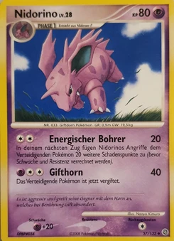 Pokémon-Karte Nidorino 057/132