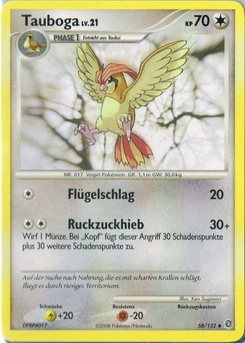 Pokémon-Karte Tauboga 058/132