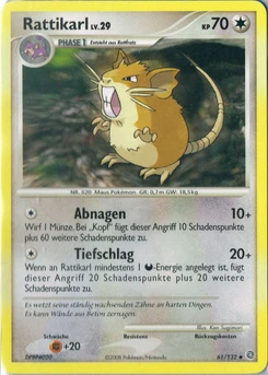 Pokémon-Karte Rattikarl 061/132