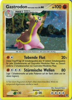 Pokémon-Karte Gastrodon Westliches Meer 009/132