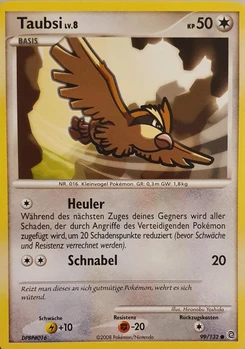 Pokémon-Karte Taubsi 099/132