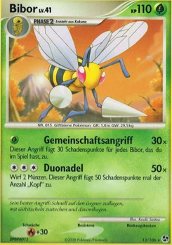 Pokémon-Karte Bibor 013/106