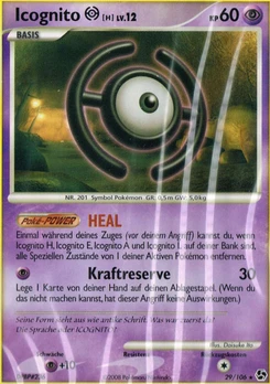 Pokémon-Karte Icognito H 029/106