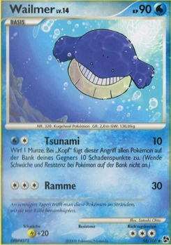 Pokémon-Karte Wailmer 058/106