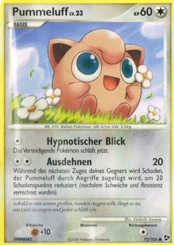 Pokémon-Karte Pummeluff 072/106