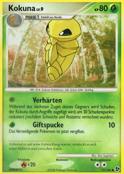 Pokémon-Karte Kokuna 073/106