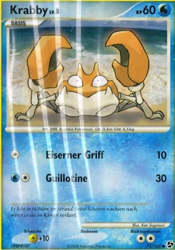 Pokémon-Karte Krabby 075/106
