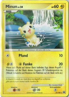 Pokémon-Karte Minun 025/100