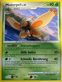 Pokémon-Karte Moterpel 042/100