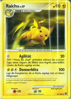 Pokémon-Karte Raichu 045/100