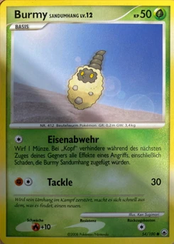 Pokémon-Karte Burmy Sandumhang 054/100