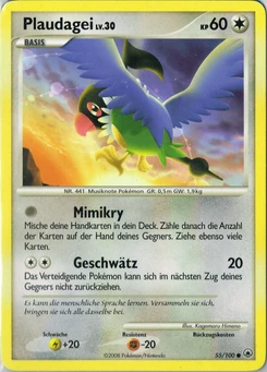 Pokémon-Karte Plaudagei 055/100