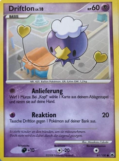 Pokémon-Karte Driftlon 061/100