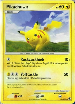 Pokémon-Karte Pikachu 070/100