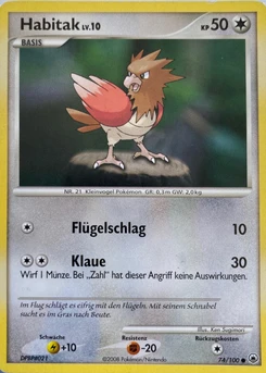Pokémon-Karte Habitak 074/100