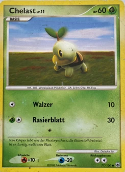 Pokémon-Karte Chelast 077/100