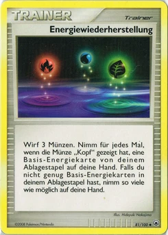 Pokémon-Karte Energiewiederherstellung 081/100
