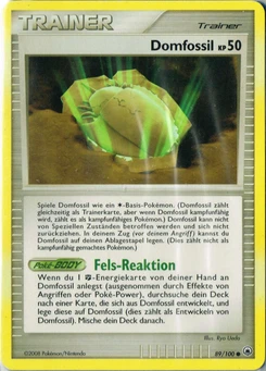 Pokémon-Karte Domfossil 089/100