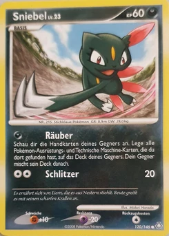 Pokémon-Karte Sniebel 120/146