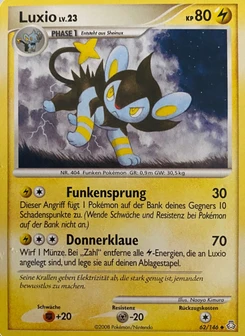 Pokémon-Karte Luxio 062/146
