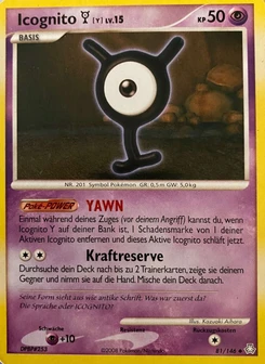 Pokémon-Karte Icognito Y 081/146